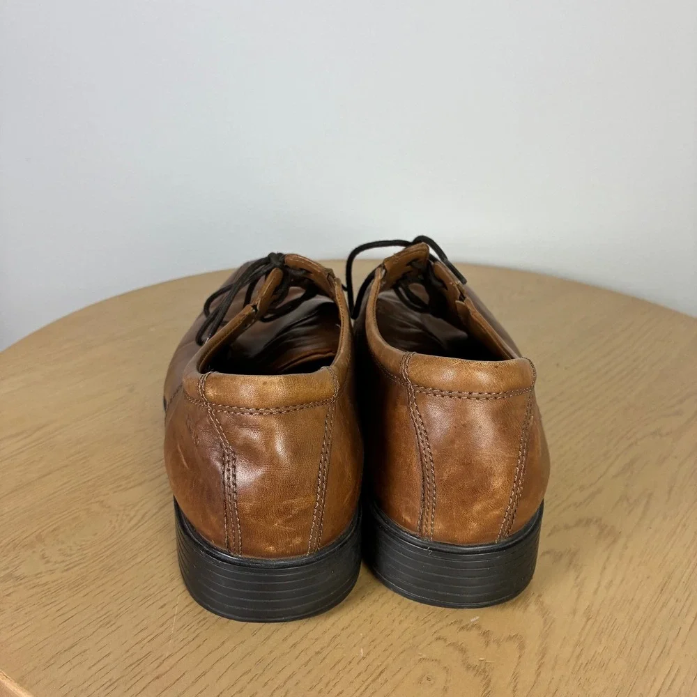 Clarks‎ Leather Square Toe Bicycle Stitch Oxfords Shoes Men's 11.5 Office Work